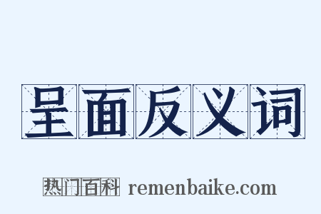 呈面反义词是什么意思的图片